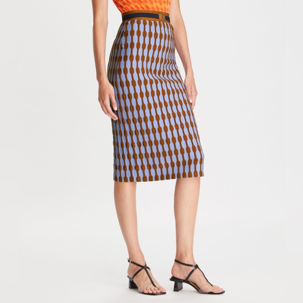 Tory Burch Bubble Stripe skirt, size 14/XXL